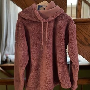 Mauve Soft fleece size medium Champion fold down turtleneck